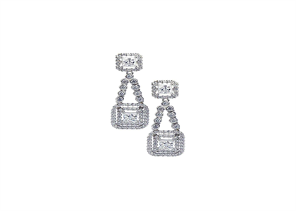 Rhodium Plated | Chandelier Earrings